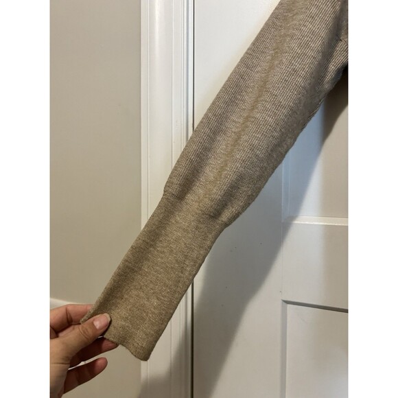 Jodifl Women’s Size Small Oversized Dolman Style Tan Beige Brown Thin Sweater - Picture 3 of 6